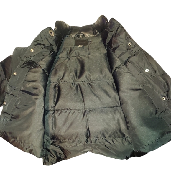 Coach Men’s Down Puffer Jacket Leather Yoke Black Size M 80/20 Down - Picture 9 of 11